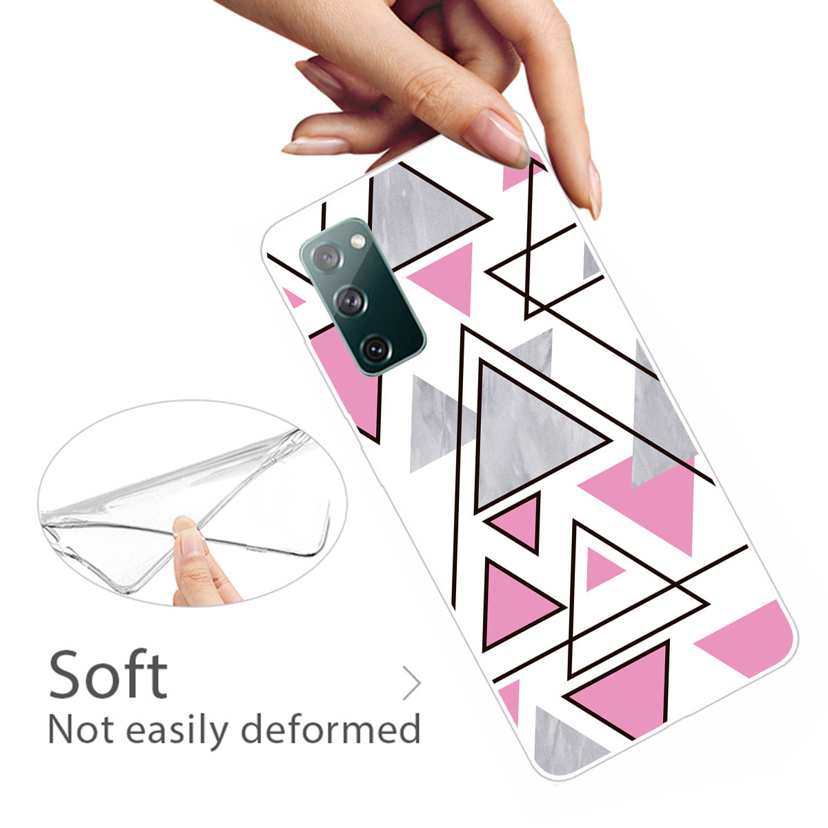 Triangle Marble Pattern Soft TPU Shockproof Phone Back Cover Case for Samsung Galaxy S20 FE/S20 FE 5G/S20 Lite/S20 FE 2022 - Style L Triangle Marble Pattern Soft TPU Shockproof Phone Back Cover Case for Samsung Galaxy S20 FE/S20 FE 5G/S20 Lite/S20 FE 2022 - Style L